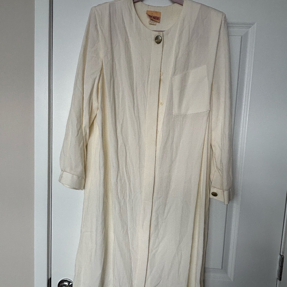 Vintage Lady Katie Cream Midi Dress Size 16 | Needs Cleaning and  Stained